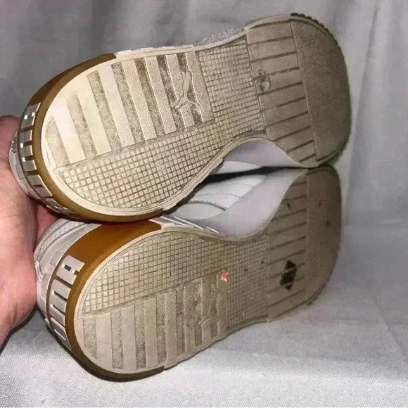 Puma Cali Exotic White And Cream Sneakers 369653-01 Women's Size 8 Great Condt. - Picture 10 of 11
